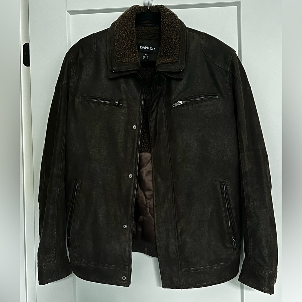 Danier Leather Suede Sherpa Jacket